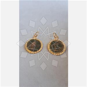 925 Sterling Silver Coin Unique Earrings