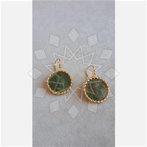 925 Sterling Silver Coin Unique Earrings