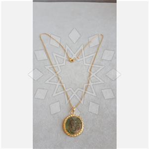 925 Sterling Silver Coin Unique Necklace