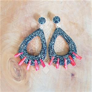 925 Sterling Silver Crystal Statement  Statement Earring