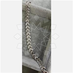 925 Sterling Silver Diamond Clear Crystal  Tennis Bracelets