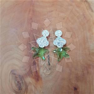 925 Sterling Silver Crystal Statement  Double Drop Earrings