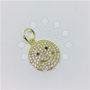 925 Sterling Silver Emoji Classic Pendant