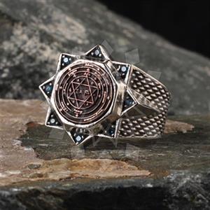 925 Sterling Silver Ethnic  Mens Ring