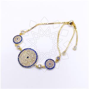 925 Sterling Silver Evil Eye Adjustable Bracelet Package