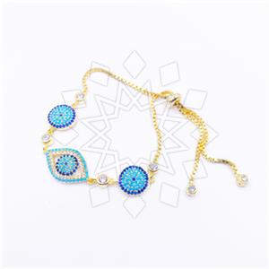 925 Sterling Silver Evil Eye Adjustable Bracelet Package