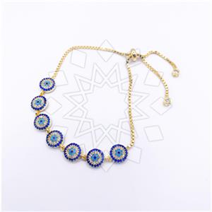 925 Sterling Silver Evil Eye Adjustable Bracelet Package