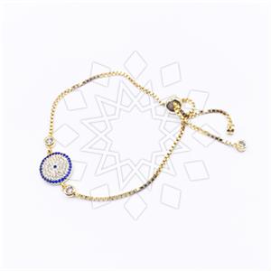 925 Sterling Silver Evil Eye Adjustable Bracelet Package
