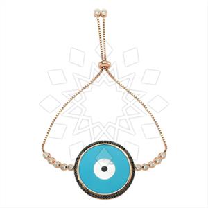 925 Sterling Silver Evil Eye Adjustable Bracelet
