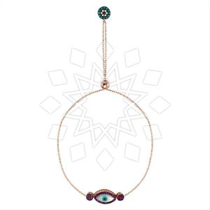 925 Sterling Silver Evil Eye Adjustable Bracelet