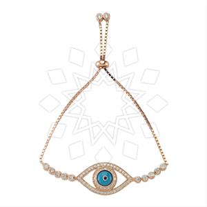 925 Sterling Silver Evil Eye Adjustable Bracelet