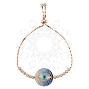 925 Sterling Silver Evil Eye Adjustable Bracelet