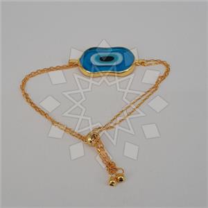 925 Sterling Silver Evil Eye Adjustable Bracelet