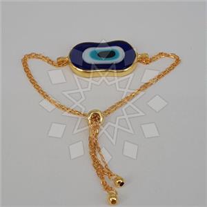 925 Sterling Silver Evil Eye Adjustable Bracelet