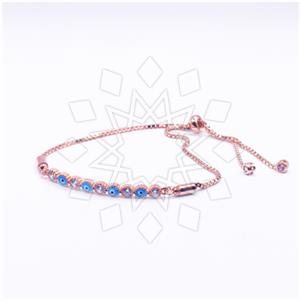 925 Sterling Silver Evil Eye Adjustable Bracelet