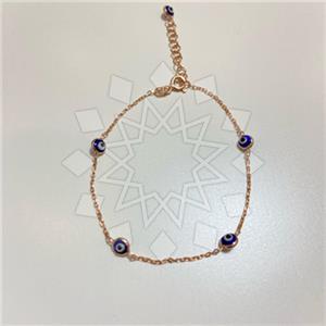 925 Sterling Silver Evil Eye Adjustable Bracelet