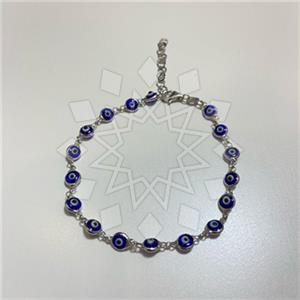 925 Sterling Silver Evil Eye Adjustable Bracelet