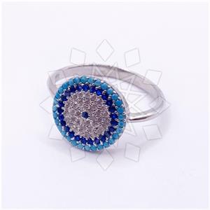 925 Sterling Silver Evil Eye Cocktail Fantasy Rings Package