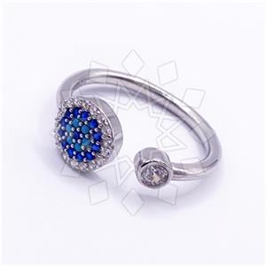 925 Sterling Silver Evil Eye Cocktail Fantasy Rings