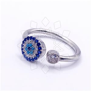 925 Sterling Silver Evil Eye Cocktail Fantasy Rings