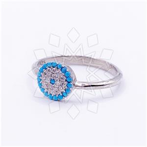 925 Sterling Silver Evil Eye Cocktail Fantasy Rings