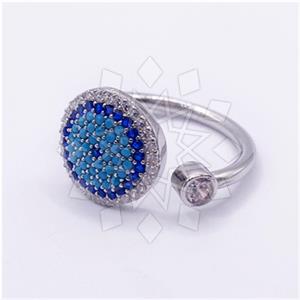 925 Sterling Silver Evil Eye Cocktail Fantasy Rings