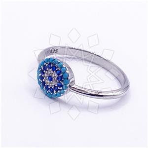 925 Sterling Silver Evil Eye Cocktail Fantasy Rings