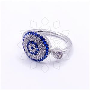 925 Sterling Silver Evil Eye Cocktail Fantasy Rings