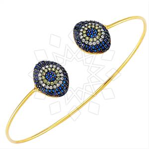 925 Sterling Silver Evil Eye Cuff Bracelets