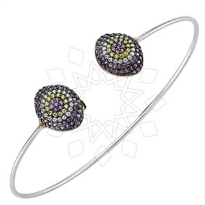 925 Sterling Silver Evil Eye Cuff Bracelets