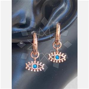925 Sterling Silver Evil Eye Dangle Earrings