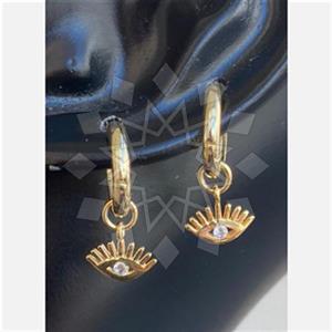 925 Sterling Silver Evil Eye Dangle Earrings