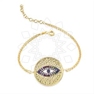 925 Sterling Silver Evil Eye Geometric Classic Bracelets