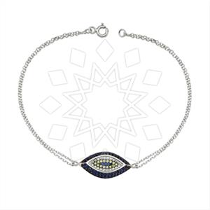 925 Sterling Silver Evil Eye Geometric Classic Bracelets