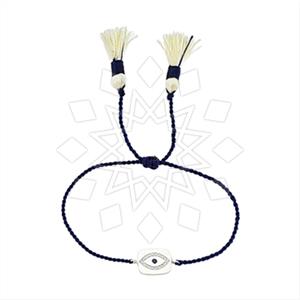 925 Sterling Silver Evil Eye Geometric Macrame String Bracelets