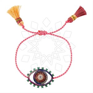 925 Sterling Silver Evil Eye Macrame String Bracelets