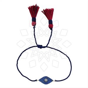 925 Sterling Silver Evil Eye Macrame String Bracelets