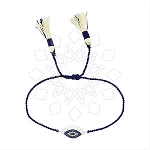 925 Sterling Silver Evil Eye Macrame String Bracelets