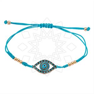925 Sterling Silver Evil Eye Macrame String Bracelets