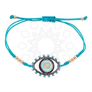 925 Sterling Silver Evil Eye Macrame String Bracelets