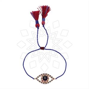 925 Sterling Silver Evil Eye Macrame String Bracelets