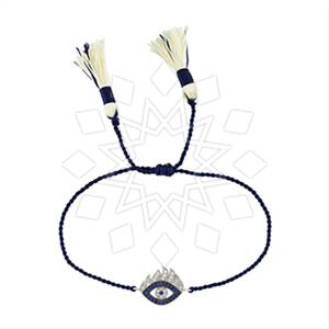 925 Sterling Silver Evil Eye Macrame String Bracelets