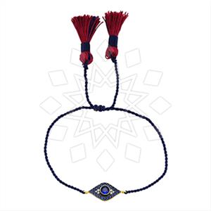 925 Sterling Silver Evil Eye Macrame String Bracelets
