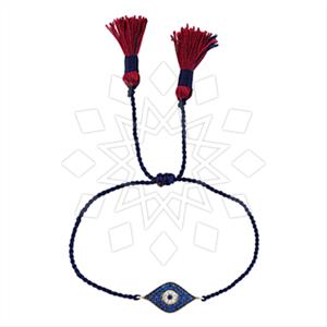 925 Sterling Silver Evil Eye Macrame String Bracelets