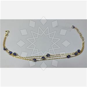 925 Sterling Silver Evil Eye Multi Strand Bracelet