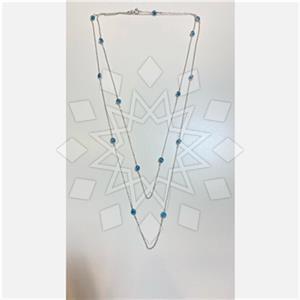 925 Sterling Silver Evil Eye Multi Strand Necklace