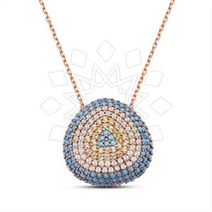 925 Sterling Silver Evil Eye Pendant Necklace
