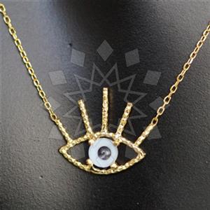 925 Sterling Silver Evil Eye Pendant Necklace