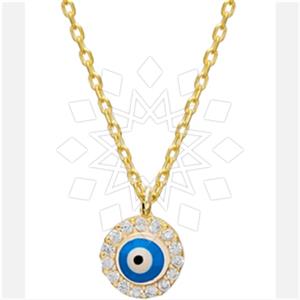 925 Sterling Silver Evil Eye Pendant Necklace