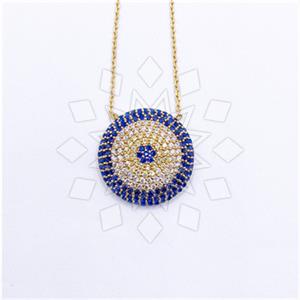 925 Sterling Silver Evil Eye Pendant Necklace